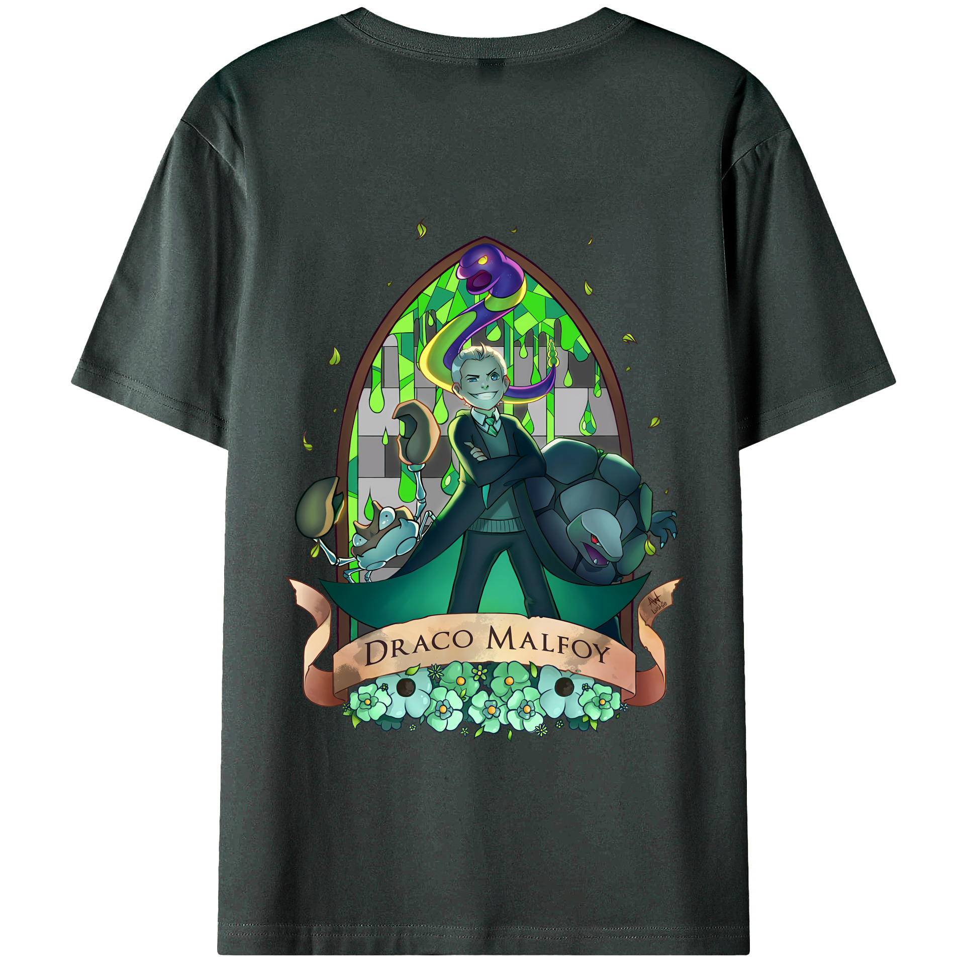 （画像用） Harry Potter ハリー・ポッターシリーズ 綿100％ メンズ半袖Tシャツ（バックプリント） 通気性